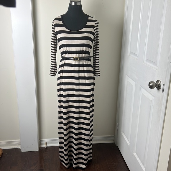 Calvin Klein knit Rugby Stripes Maxi Sweater Dress Size 6 - Picture 2 of 15